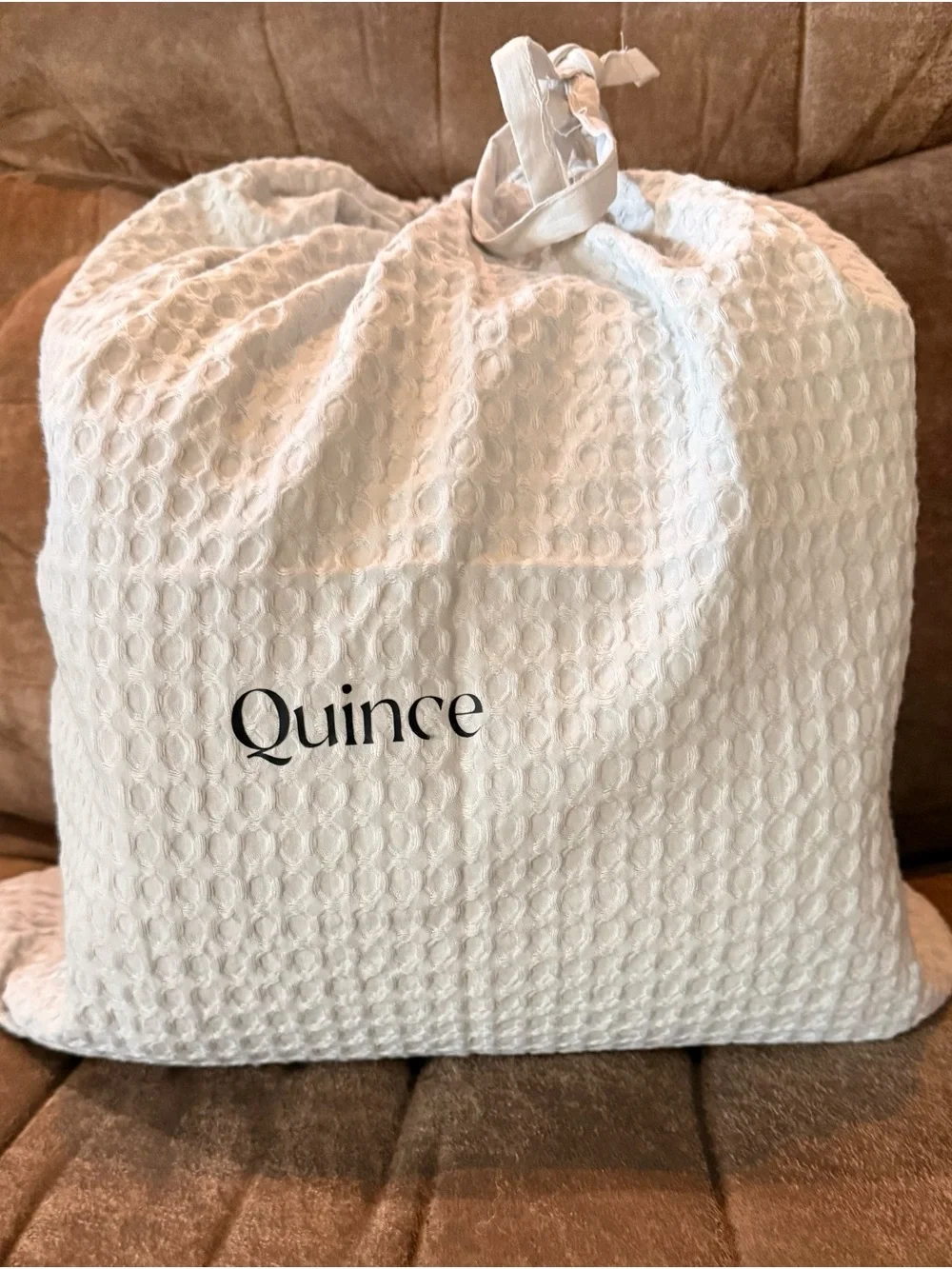 Quince Organic Cotton Luxe Honeycomb Duvet Cover Set